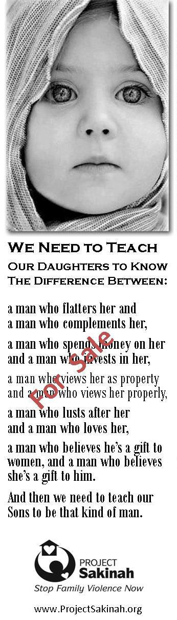 We Need to Teach Our Daughters & Sons - Bookmark 